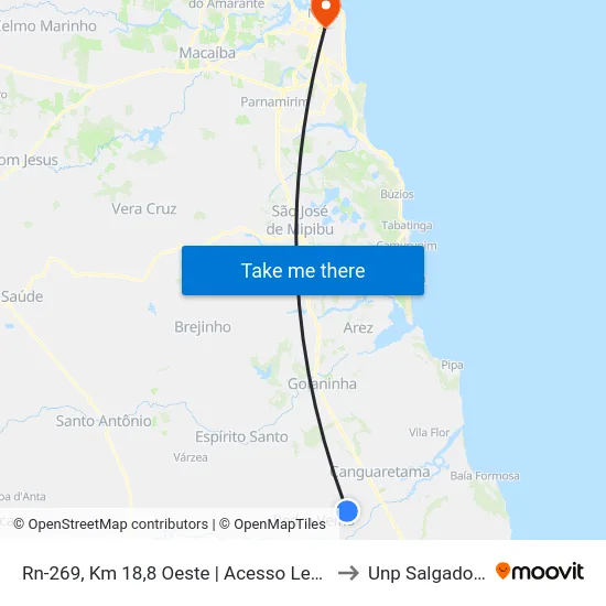 Rn-269, Km 18,8 Oeste | Acesso Leste A Piquiri to Unp Salgado Filho map