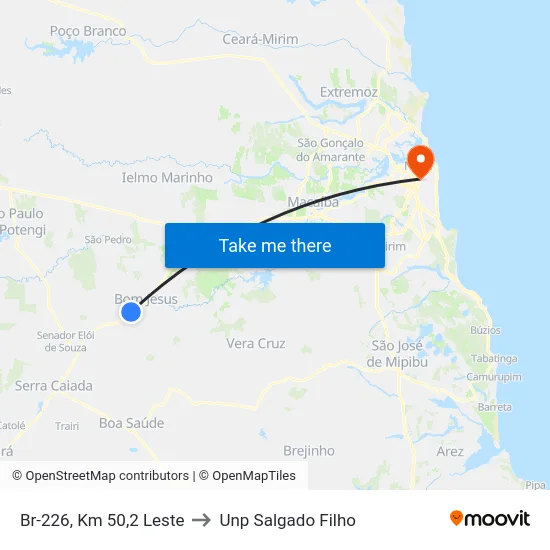 Br-226, Km 50,2 Leste to Unp Salgado Filho map