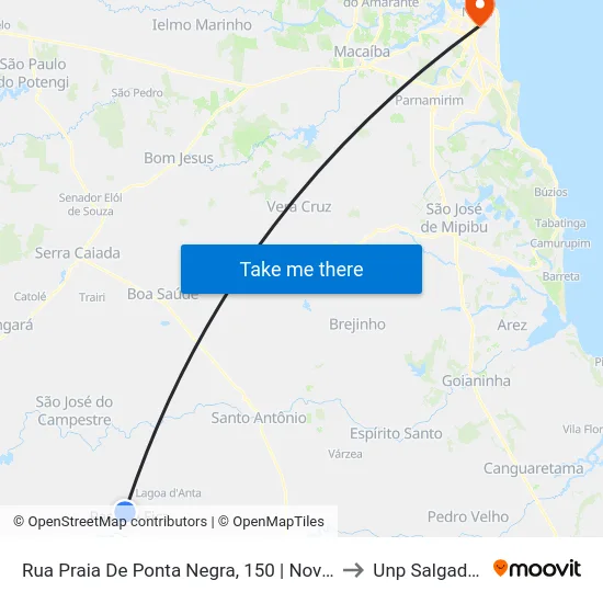 Rua Praia De Ponta Negra, 150 | Novo Passa E Fica to Unp Salgado Filho map