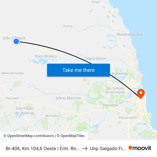 Br-406, Km 104,6 Oeste | Entr. Rn-120 to Unp Salgado Filho map