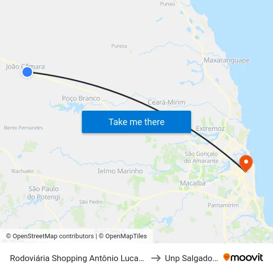 Rodoviária Shopping Antônio Lucas De Araújo to Unp Salgado Filho map