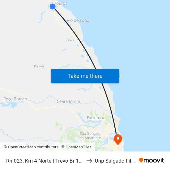 Rn-023, Km 4 Norte | Trevo Br-101 to Unp Salgado Filho map