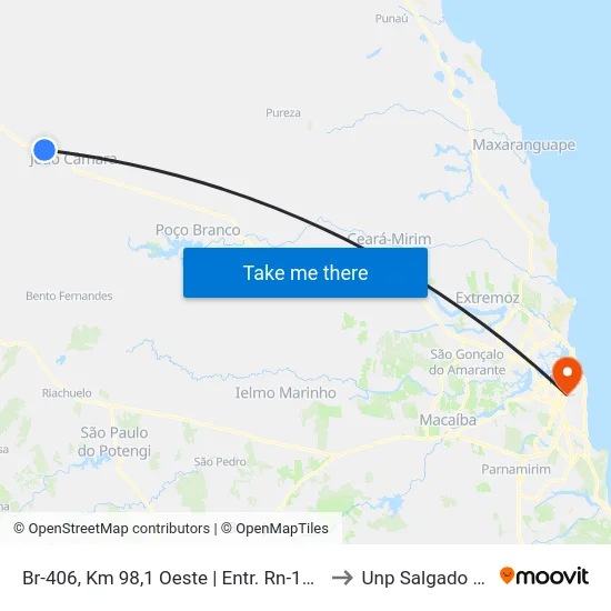 Br-406, Km 98,1 Oeste | Entr. Rn-120 Norte to Unp Salgado Filho map