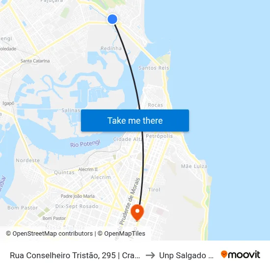 Rua Conselheiro Tristão, 295 | Cras África to Unp Salgado Filho map
