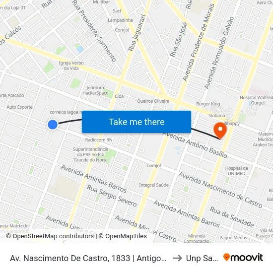 Av. Nascimento De Castro, 1833 | Antigo Depósito Do Armazém Pará - Sentido Alecrim to Unp Salgado Filho map