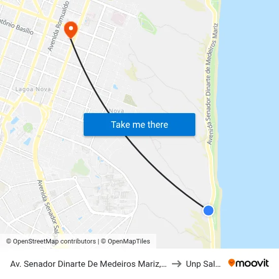 Av. Senador Dinarte De Medeiros Mariz, 5600 | Wish Natal Exclusive Resort to Unp Salgado Filho map