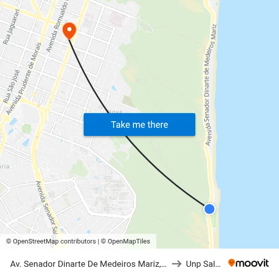 Av. Senador Dinarte De Medeiros Mariz, 5525 | Wish Natal Exclusive Resort to Unp Salgado Filho map