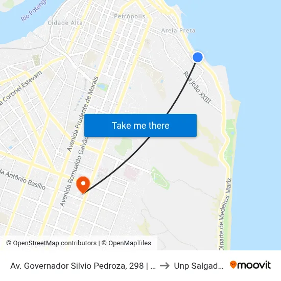 Av. Governador Silvio Pedroza, 298 | Relógio Do Sol to Unp Salgado Filho map