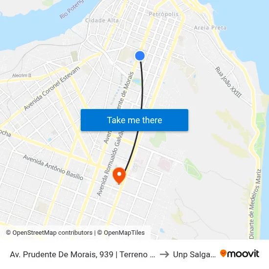 Av. Prudente De Morais, 939 | Terreno Do Edifício Antônio Lira to Unp Salgado Filho map