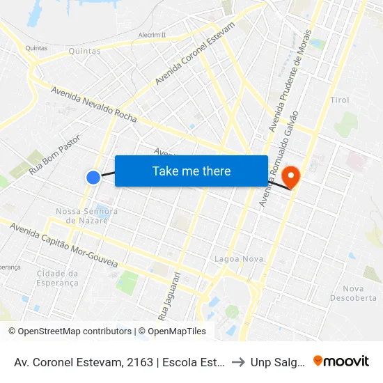 Av. Coronel Estevam, 2163 | Escola Estadual Soldado Luiz Gonzaga to Unp Salgado Filho map