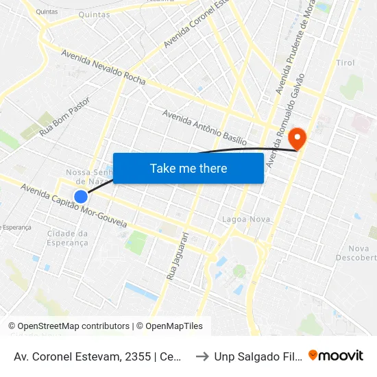 Av. Coronel Estevam, 2355 | Cemure to Unp Salgado Filho map