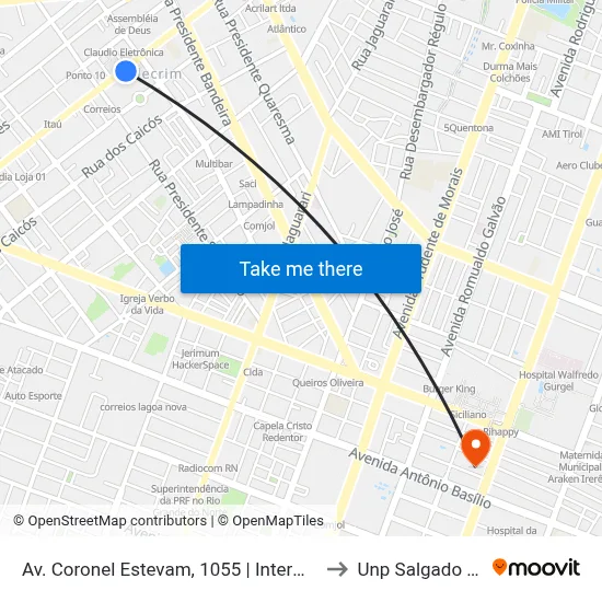 Av. Coronel Estevam, 1055 | Intermunicipal to Unp Salgado Filho map