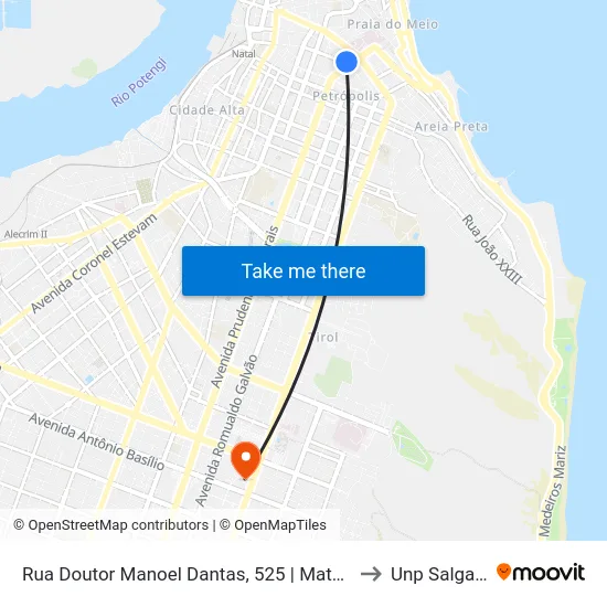 Rua Doutor Manoel Dantas, 525 | Maternidade Januário Cicco to Unp Salgado Filho map