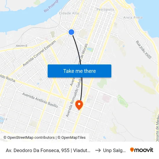 Av. Deodoro Da Fonseca, 955 | Viaduto Do Baldo, Sentido Centro to Unp Salgado Filho map