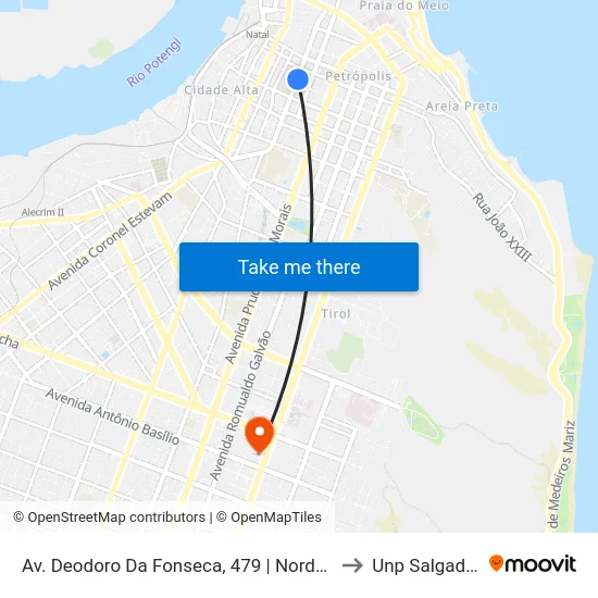 Av. Deodoro Da Fonseca, 479 | Nordestão Petrópolis to Unp Salgado Filho map