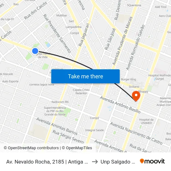 Av. Nevaldo Rocha, 2185 | Antiga Semtas to Unp Salgado Filho map