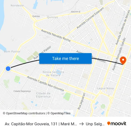 Av. Capitão-Mor Gouveia, 131 | Maré Mansa Material De Construção to Unp Salgado Filho map