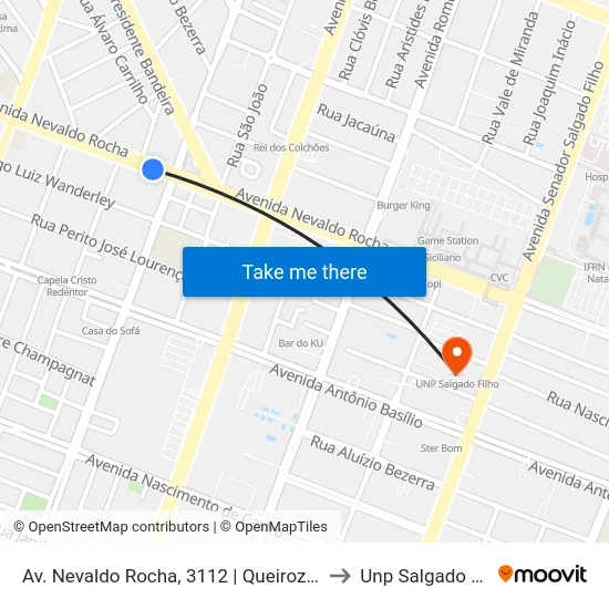 Av. Nevaldo Rocha, 3112 | Queiroz Oliveira to Unp Salgado Filho map