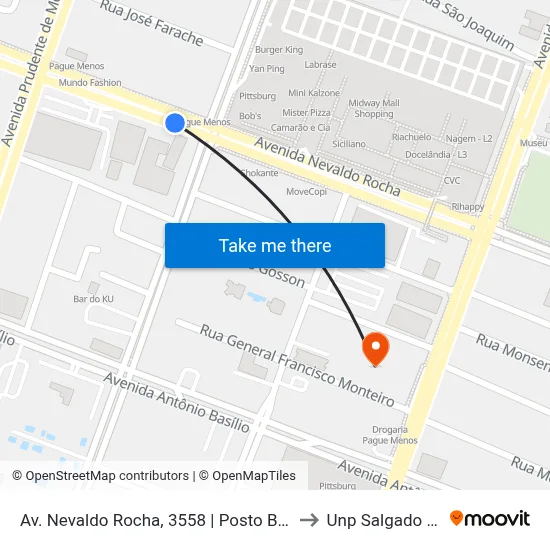 Av. Nevaldo Rocha, 3558 | Posto Br Natal II to Unp Salgado Filho map