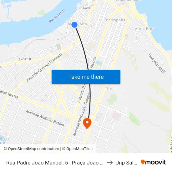 Rua Padre João Manoel, 5 | Praça João Tibúrcio - Antiga Parada Metropolitana to Unp Salgado Filho map