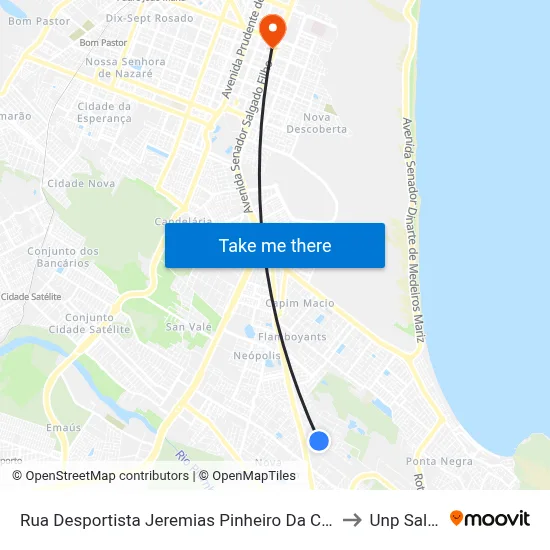 Rua Desportista Jeremias Pinheiro Da Câmara Filho, 654 | Conjunto Serrambi 2 to Unp Salgado Filho map