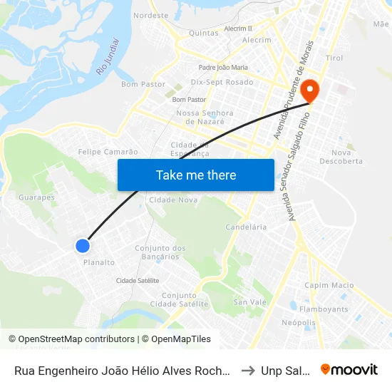 Rua Engenheiro João Hélio Alves Rocha, 1000 | Expansivo Colégio E Curso to Unp Salgado Filho map