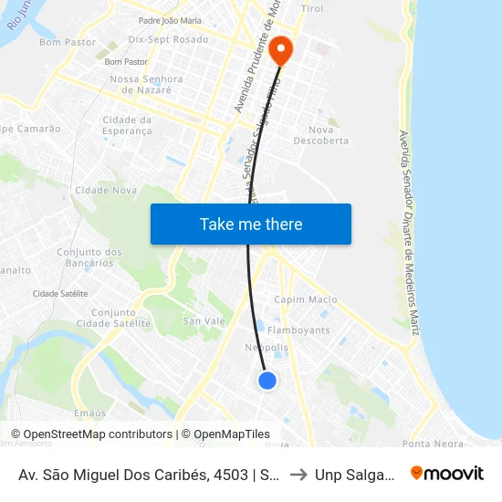 Av. São Miguel Dos Caribés, 4503 | Supercop Neópolis to Unp Salgado Filho map