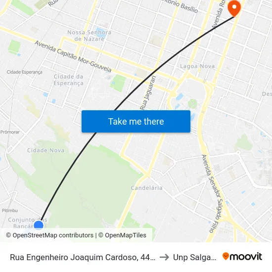 Rua Engenheiro Joaquim Cardoso, 446 | Igreja Santa Clara to Unp Salgado Filho map