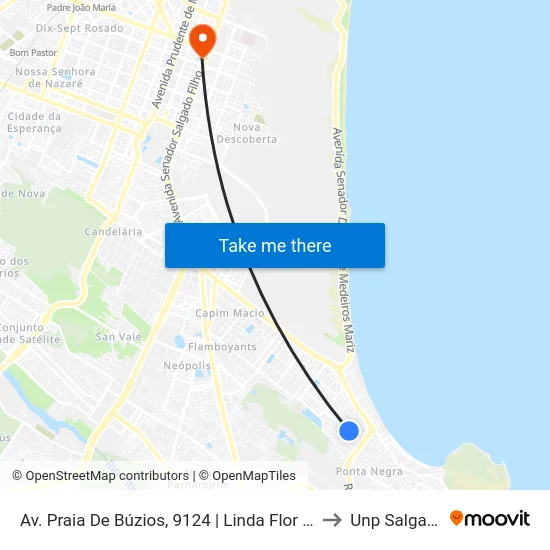 Av. Praia De Búzios, 9124 | Linda Flor Beachwear & Fitness to Unp Salgado Filho map