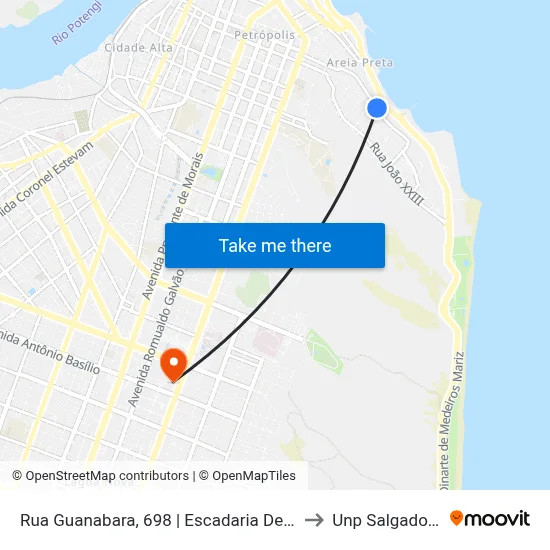 Rua Guanabara, 698 | Escadaria De Mãe Luíza to Unp Salgado Filho map