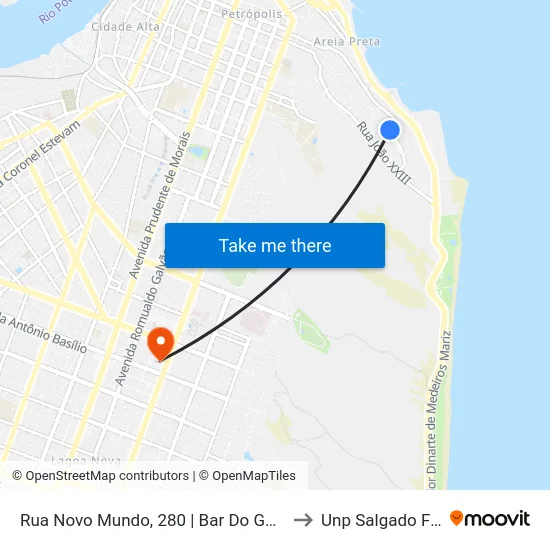 Rua Novo Mundo, 280 | Bar Do Gonzaga to Unp Salgado Filho map