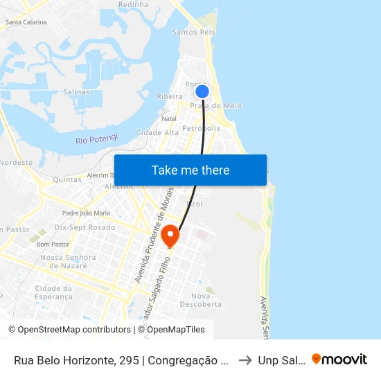 Rua Belo Horizonte, 295 | Congregação Das Irmãs Do Imaculado Coração De Maria to Unp Salgado Filho map
