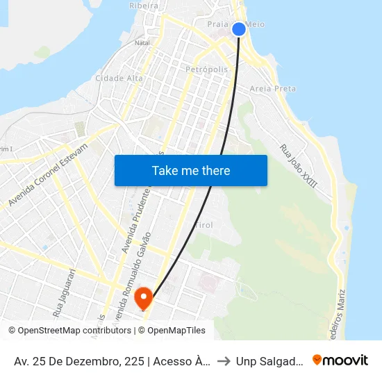 Av. 25 De Dezembro, 225 | Acesso À Rua Do Motor to Unp Salgado Filho map