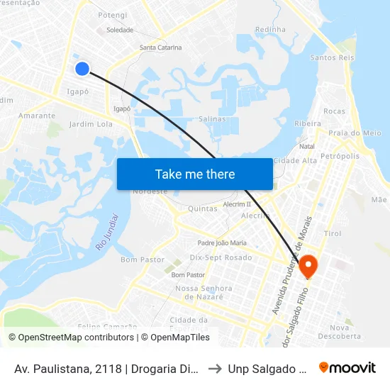 Av. Paulistana, 2118 | Drogaria Dia A Dia to Unp Salgado Filho map