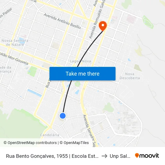 Rua Bento Gonçalves, 1955 | Escola Estadual Governador Walfredo Gurgel to Unp Salgado Filho map
