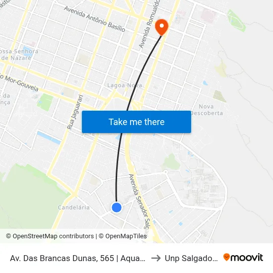 Av. Das Brancas Dunas, 565 | Aquarius Center to Unp Salgado Filho map