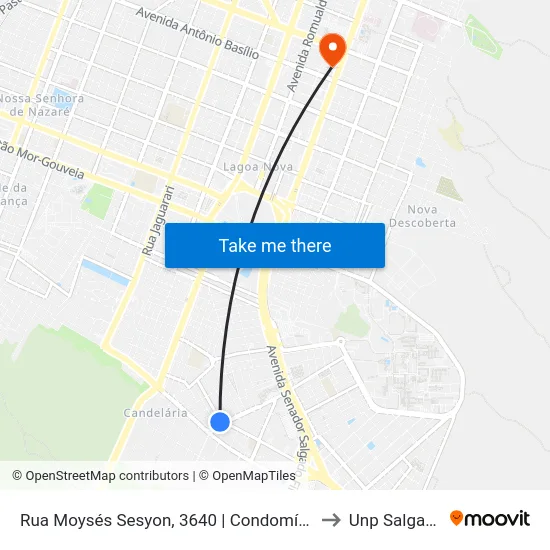 Rua Moysés Sesyon, 3640 | Condomínio Quatro Estações to Unp Salgado Filho map