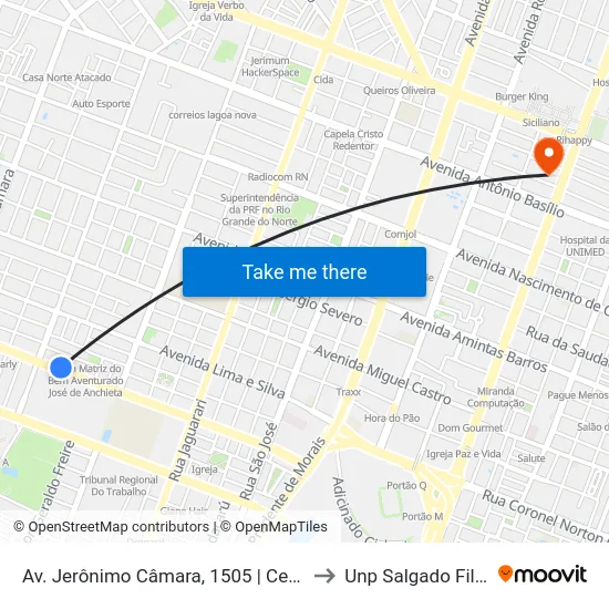 Av. Jerônimo Câmara, 1505 | Ceasa to Unp Salgado Filho map