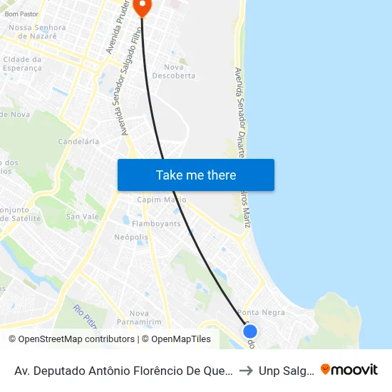 Av. Deputado Antônio Florêncio De Queiroz, 3001 | Estádio Frasqueirão to Unp Salgado Filho map