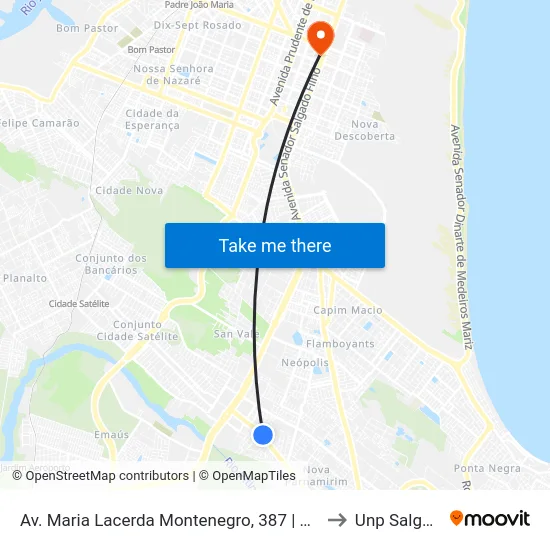 Av. Maria Lacerda Montenegro, 387 | Caixa Econômica Federal to Unp Salgado Filho map