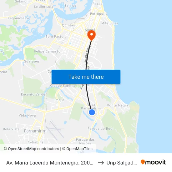 Av. Maria Lacerda Montenegro, 2000 | Premier Mall to Unp Salgado Filho map