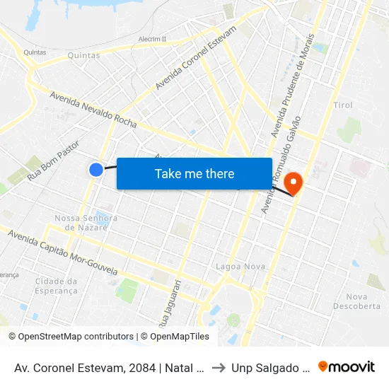 Av. Coronel Estevam, 2084 | Natal Alumínio to Unp Salgado Filho map