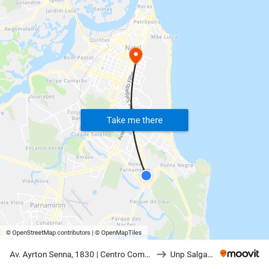 Av. Ayrton Senna, 1830 | Centro Comercial Ayrton Senna to Unp Salgado Filho map