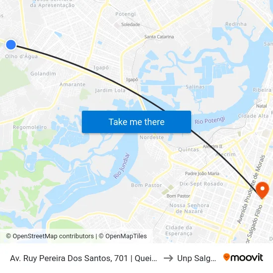 Av. Ruy Pereira Dos Santos, 701 | Queiroz Atacadão São Gonçalo to Unp Salgado Filho map