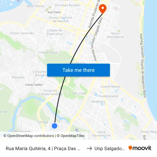 Rua Maria Quitéria, 4 | Praça Das Mangueiras to Unp Salgado Filho map