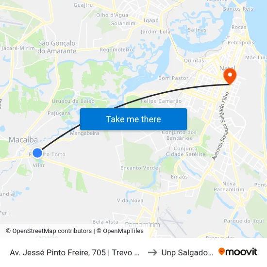 Av. Jessé Pinto Freire, 705 | Trevo De Macaíba to Unp Salgado Filho map