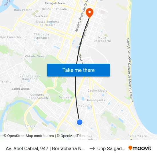 Av. Abel Cabral, 947 | Borracharia Nova Parnamirim to Unp Salgado Filho map