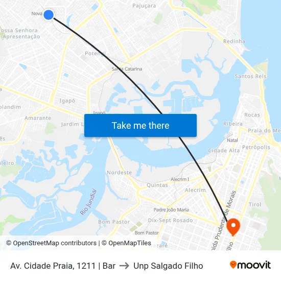 Av. Cidade Praia, 1211 | Bar to Unp Salgado Filho map