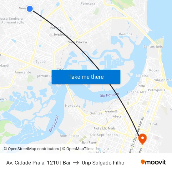 Av. Cidade Praia, 1210 | Bar to Unp Salgado Filho map