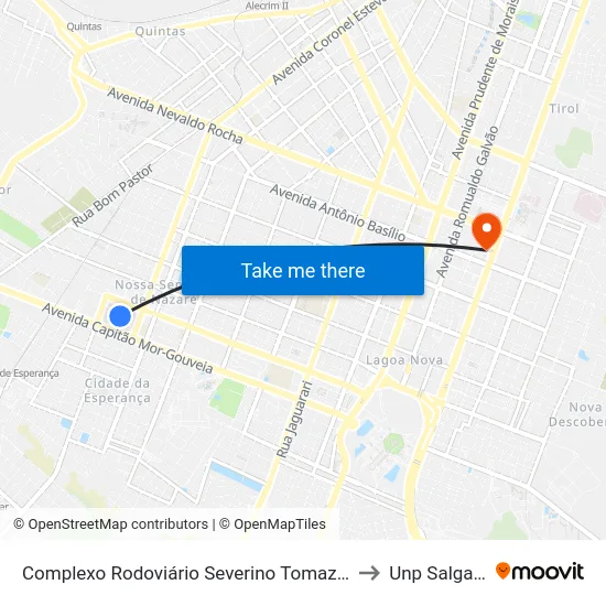 Complexo Rodoviário Severino Tomaz Da Silveira | Embarque to Unp Salgado Filho map